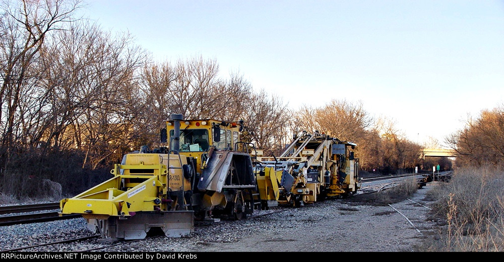 MOW units parked for the weekend